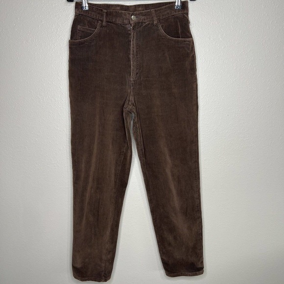 Lauren Ralph Lauren Pants - Lauren Ralph Lauren Women's Brown Corduroy High-Rise Tapered Leg Pants Size 10